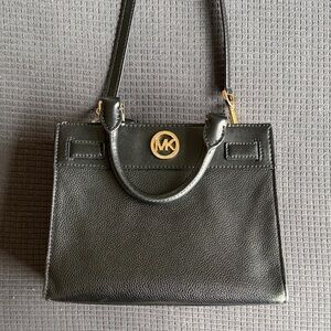 Michael Kors Black Satchel with Gold Accents GREAT CONDITION
